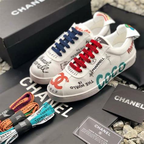 harga sepatu chanel pharrell original|sepatu chanel original.